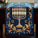 Quilted Tablecloth - Illuminated Menorah