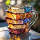Unique 3D Happiness Mug Handmade for Book Lovers