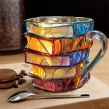 Unique 3D Happiness Mug Handmade for Book Lovers