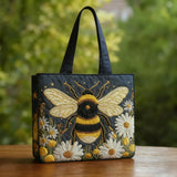 Handcrafted Bag with Bees, Daisies and Stars – Elegant and Practical