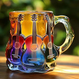 Handcrafted Mug with 3D Guitar Design