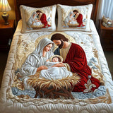 Quilted Bed Cover Set - Santa Claus Magic