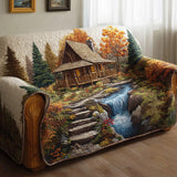 Quilted sofa cover with amber forest NCU0TD1798