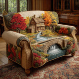 Quilted sofa cover with forest pattern NCU0VT360