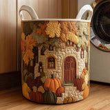 Quilted laundry basket with autumn leaves NCU0NTD039