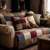 Quilted Sofa Cover in Rustic Style – for Living Room