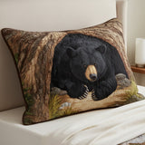 Quilted cushion cover with bear NCU0NT11548