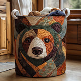 Quilted Laundry Basket with Bear NCU0QN011