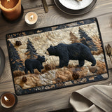 Quilted Placemat from the Black Bear Family NCU0DV4309