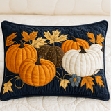 Quilted Cushion Cover with Autumn Pumpkins NCU0NT8864