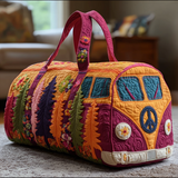 Quilted travel bag with floral pattern NCU0DK9888