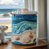 Quilted Laundry Basket — Ocean Calm