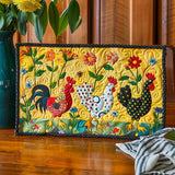 Quilted Bright Chicken Meadow Placemat NCU0TL224