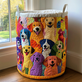 Quilted Laundry Basket — Lively Dogs