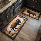 Non-slip kitchen rug with bison and natural spirit NCU0NT10841
