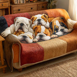 Bulldog Nap Quilted Sofa Cover – Soft to the Touch