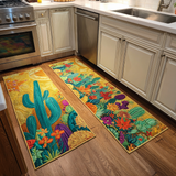 Non-slip kitchen rug with cactus and desert landscape NCU0DK10924