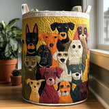 Quilted Laundry Basket — Dog Pattern