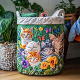Quilted Laundry Basket — Cat at Rest