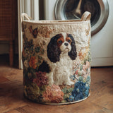 Laundry Basket with Flowers Cavalier