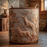 Quilted laundry basket with deer NCU0QN047