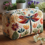 Quilted beauty case with light blue dragonfly NCU0PT9339