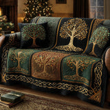 Quilted Sofa Cover in Shades of Blue