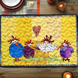 Quilted Chicken Placemats NCU0LL009