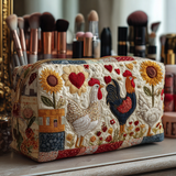 Quilted beauty case with chickens in the valley NCU0DK10291