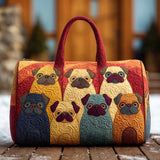 Quilted Crossbody Bag with Chubby Pug NCU0PT9555