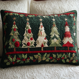 Quilted cushion cover with Christmas forest NCU0NT9891