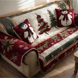 Quilted sofa cover with a Christmas Eve atmosphere NCU0PT9668