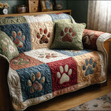 Quilted Sofa Cover Classic Paws