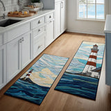 Non-slip kitchen mat with lighthouse by the sea NCU0DK11806