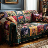 Floral Quilted Sofa Cover