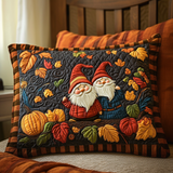 Quilted Cushion Cover with Gnomes and Autumn Harvest NCU0NT8863