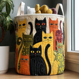Quilted Laundry Basket — Cat Shape