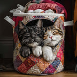 Quilted laundry basket with sweet couple NCU0NNT1838
