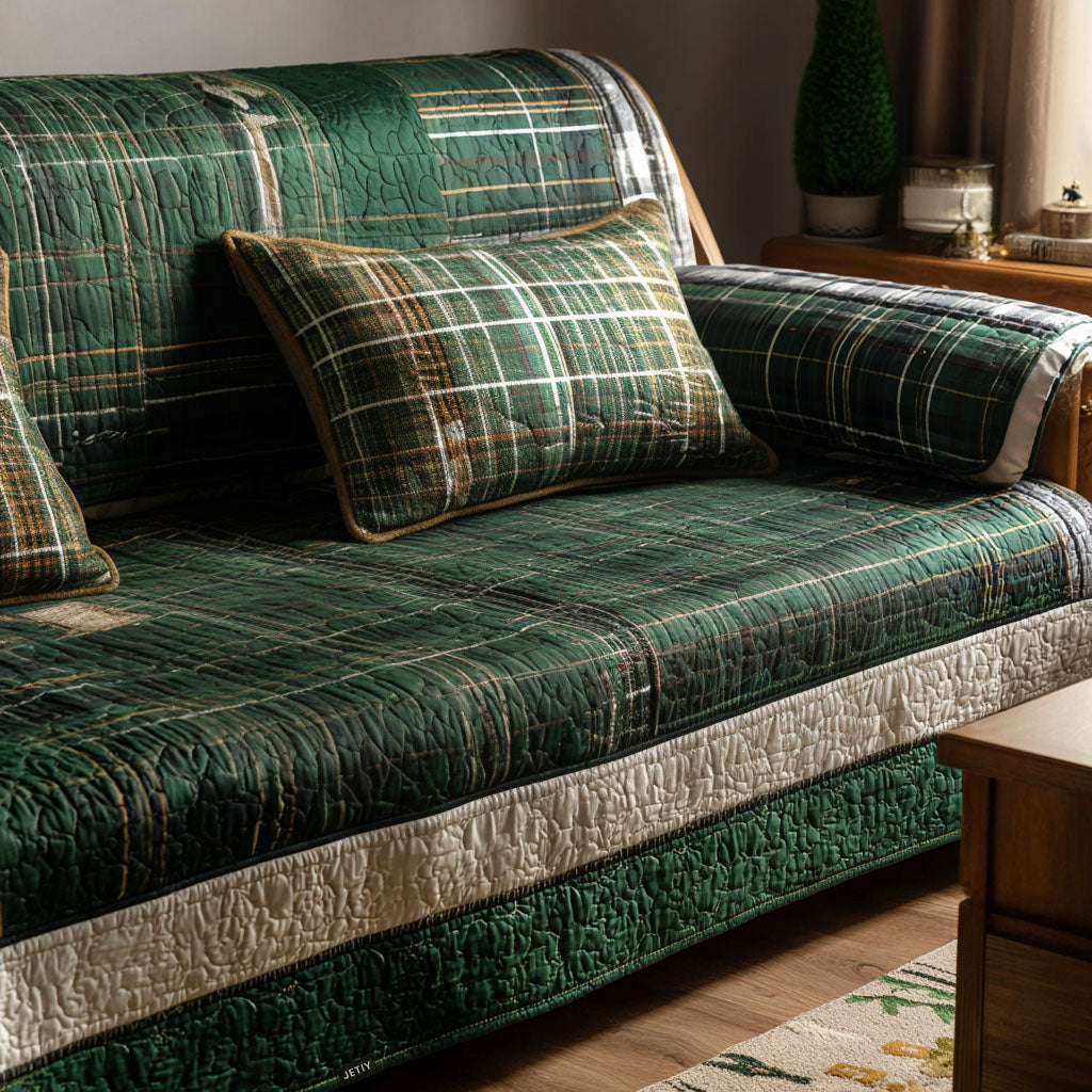 Quilted Sofa Cover Sparkling Festive Nights