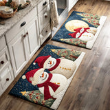 Winter Non-Slip Kitchen Mat with Snowman NCU0TD1693