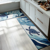 Non-slip kitchen rug with deep blue sea NCU0PT10164