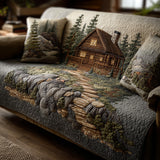 Quilted Sofa Cover Forest – Non-Slip