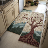 Non-slip kitchen rug with decorative branch NCU0DK11680