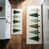 Non-slip Christmas Kitchen Mat with Pine and Lights NCU0TD1721