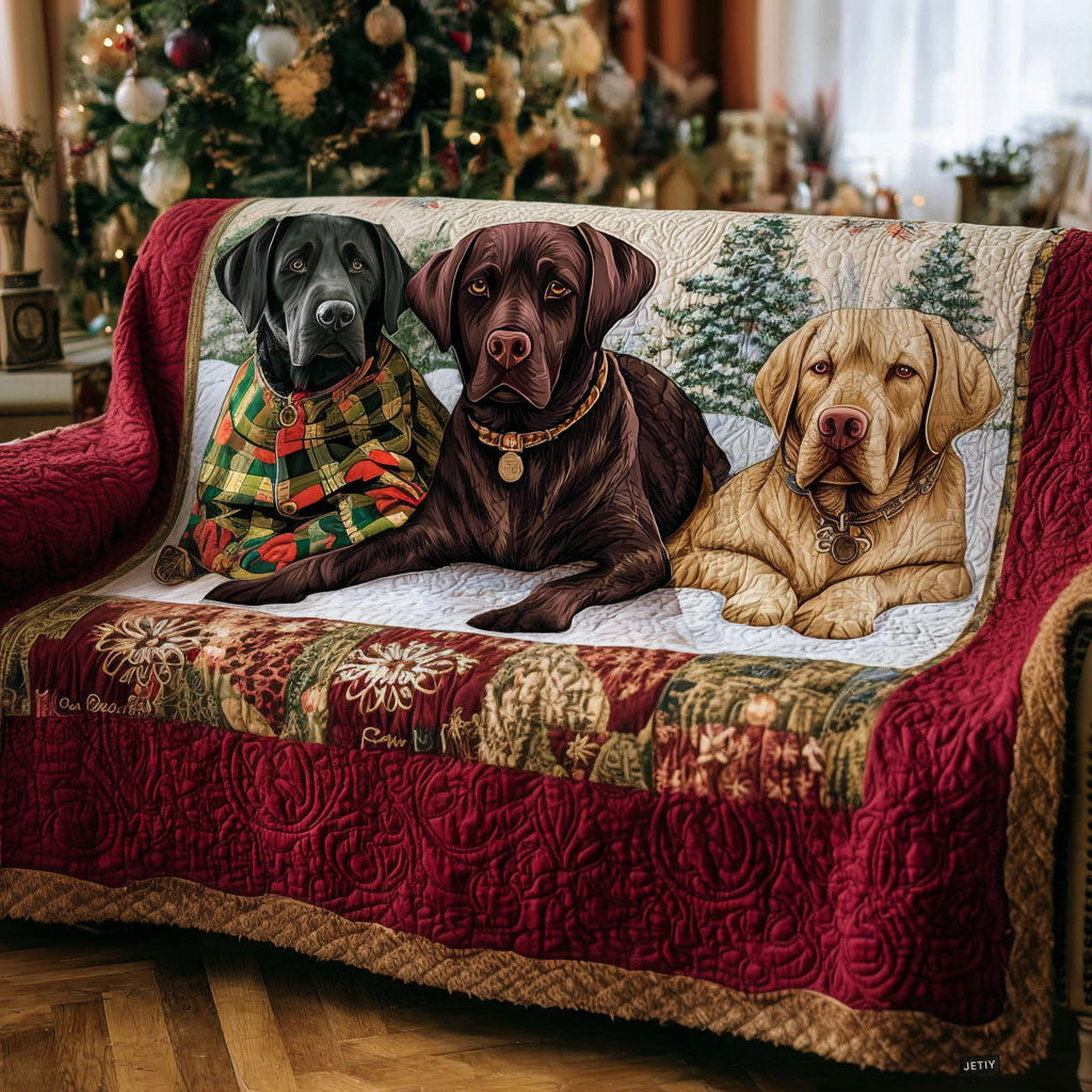 Quilted Sofa Cover with Labrador Retriever NCU0VT339