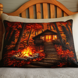 Quilted cushion cover with autumn light NCU0NT9305