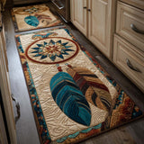 Non-slip kitchen rug with dreamy feathers NCU0NT10844
