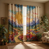 Floral Quilted Curtains NCU0HH1765