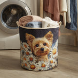 Quilted laundry basket with Yorkshire and flowers NCU0HNH270