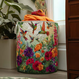 Quilted laundry basket with butterflies and flowers NCU0NNT1413